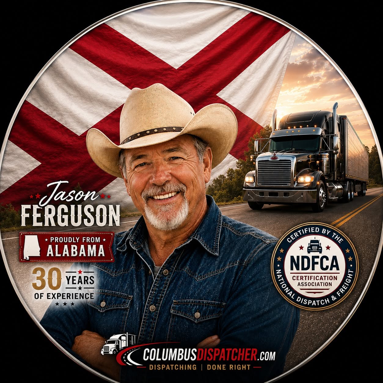 Jason Ferguson of Alabama, NDFCA certified with 30 years of trucking industry experience